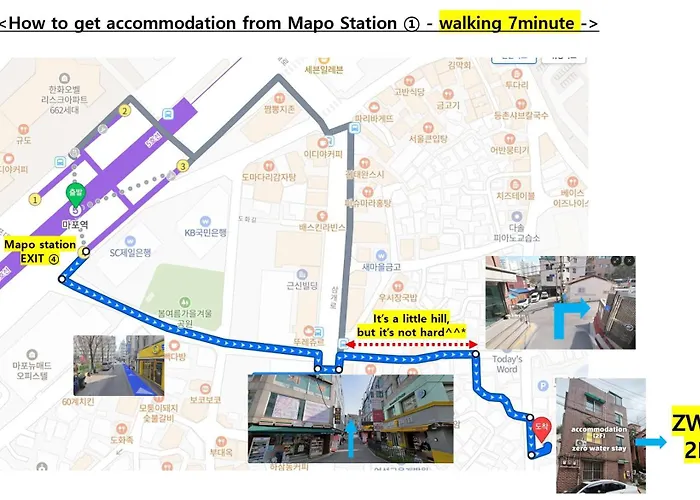 Appartement Mapo Station Zero Water Mapo Station 7 Mins Gongdeok Station 1stop Yeouinaru River 1stop Hongdae Sinchon Ideae 20 Mins