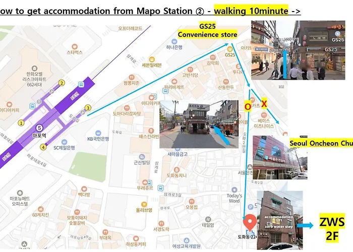 Appartement Mapo Station Zero Water Mapo Station 7 Mins Gongdeok Station 1stop Yeouinaru River 1stop Hongdae Sinchon Ideae 20 Mins
